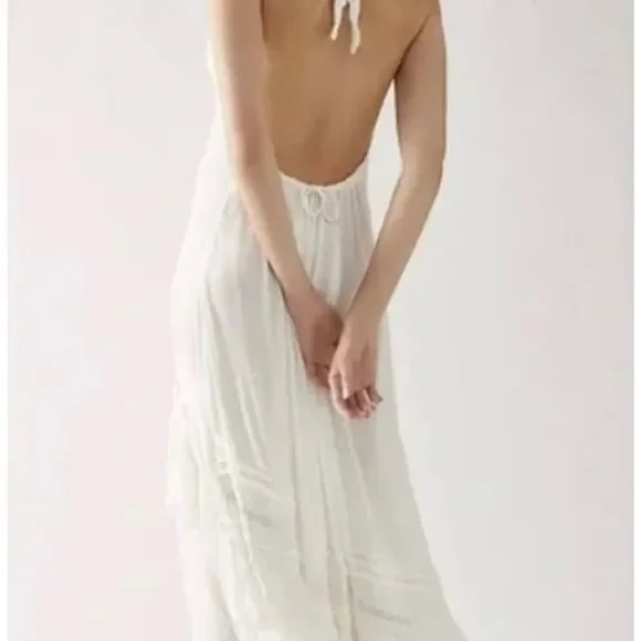 Free People Endless Summer Slice Of Heaven Maxi Midi Dress Ivory - Picture 3 of 7